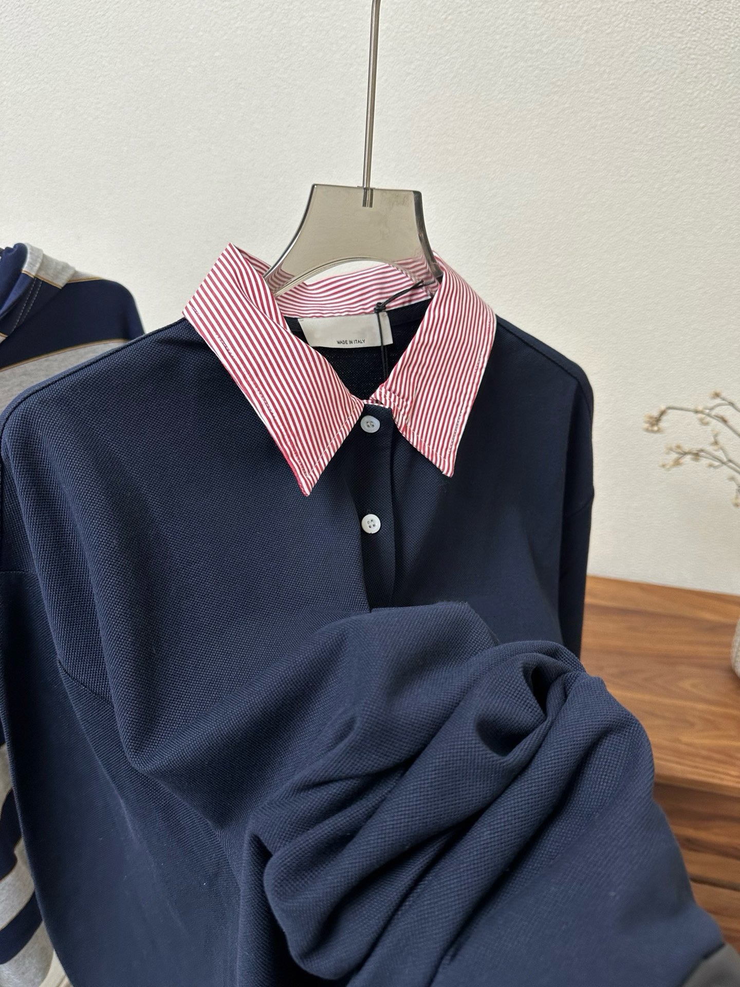 Premium Cotton Striped Polo & Hoodie Set: Short Sleeve Layered Polo, Long Sleeve Knit Shirt & Zip-Up Hooded Jacket - High-Quality Casual Essentials