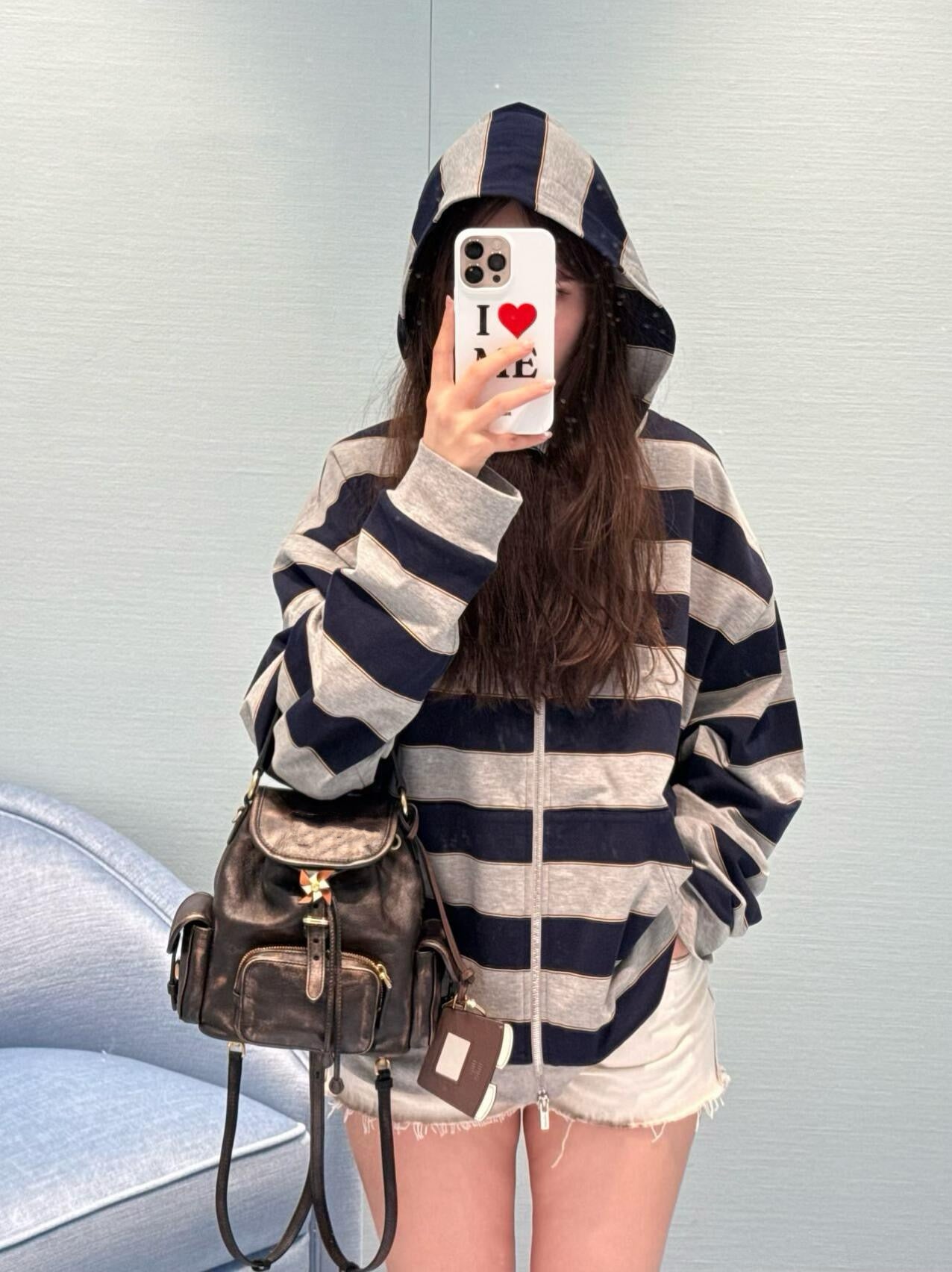 Premium Cotton Striped Polo & Hoodie Set: Short Sleeve Layered Polo, Long Sleeve Knit Shirt & Zip-Up Hooded Jacket - High-Quality Casual Essentials