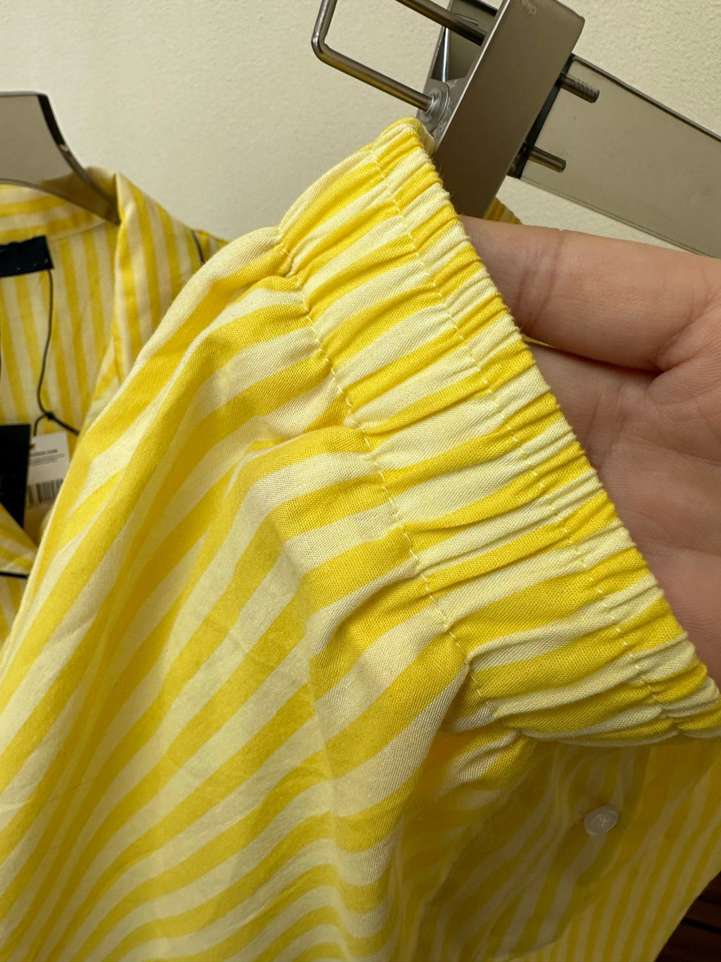 Premium 100% Cotton Striped Pajama Set: Soft Yellow Summer Loungewear - Classic Short Sleeve Sleepwear Set for Women - Breathable Comfort Home Wear