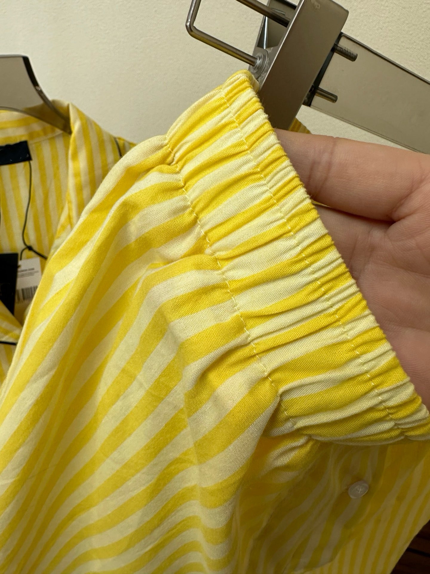 Premium 100% Cotton Striped Pajama Set: Soft Yellow Summer Loungewear - Classic Short Sleeve Sleepwear Set for Women - Breathable Comfort Home Wear