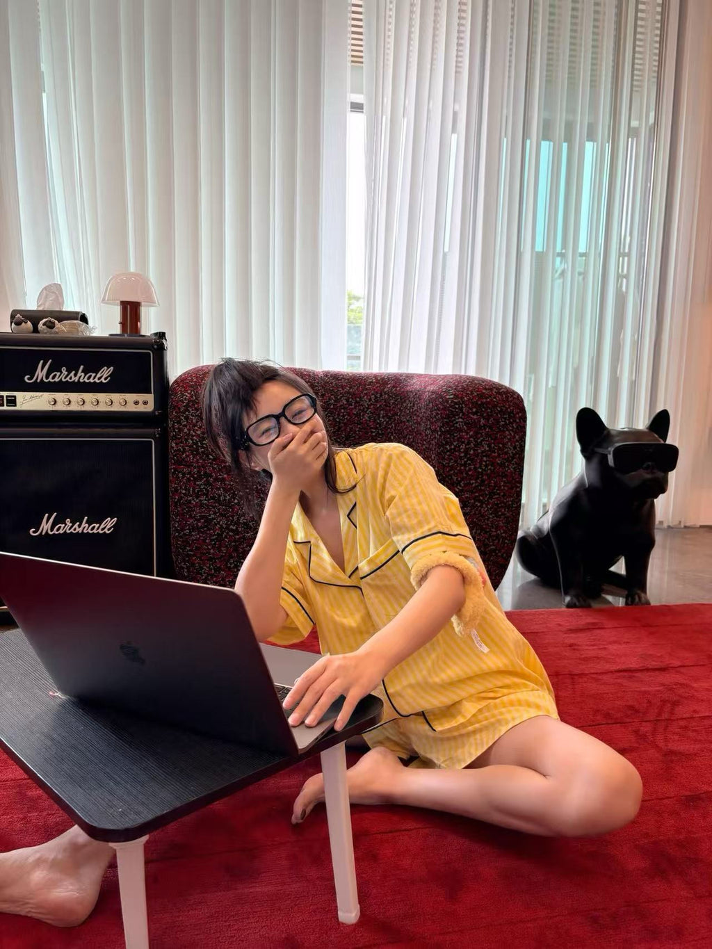 Premium 100% Cotton Striped Pajama Set: Soft Yellow Summer Loungewear - Classic Short Sleeve Sleepwear Set for Women - Breathable Comfort Home Wear