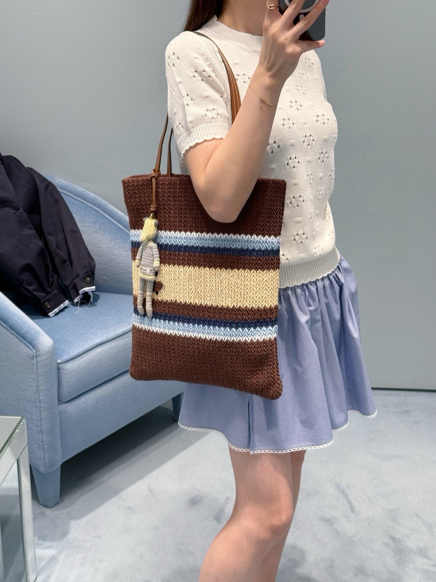 Summer Capsule Collection: Peter Pan Collar Polo, Pointelle Knit Tee & Vintage Plaid Skort - French Chic Preppy Set - Mix & Match Retro Summer Outfits