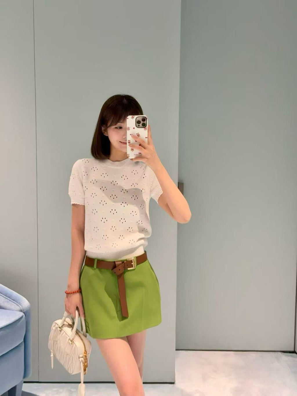 Summer Capsule Collection: Peter Pan Collar Polo, Pointelle Knit Tee & Vintage Plaid Skort - French Chic Preppy Set - Mix & Match Retro Summer Outfits