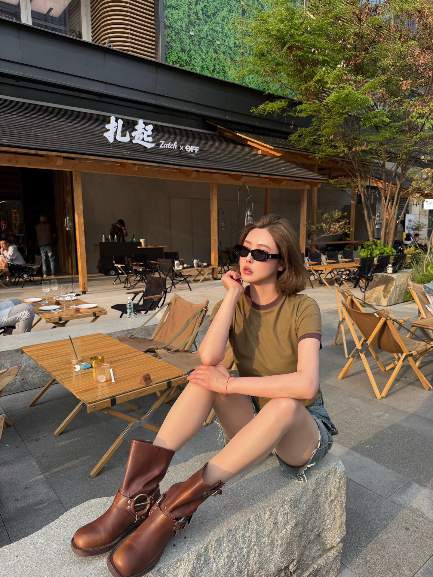 Retro Women's Cotton Tee & Polo Collection: Vintage Striped Polo, Olive Green Cropped Tee, & Jujube Red Ringer T-Shirt - 100% Premium Cotton
