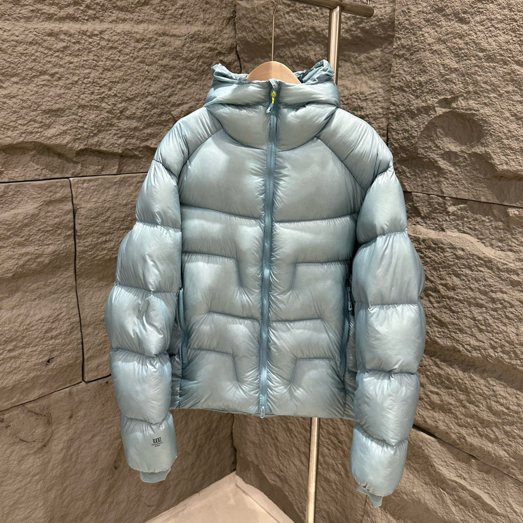 Winter Hooded 1000 Fill Power Water-Repellent Goose Down Lightweight Insulated Outdoor Jacket for Men and Women Unisex Warm  Water-proof with Pocket 1000FP