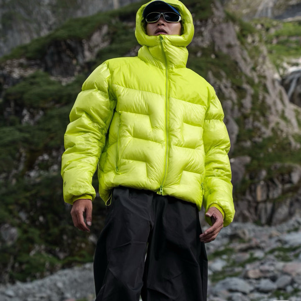 Winter Hooded 1000 Fill Power Water-Repellent Goose Down Lightweight Insulated Outdoor Jacket for Men and Women Unisex Warm  Water-proof with Pocket 1000FP