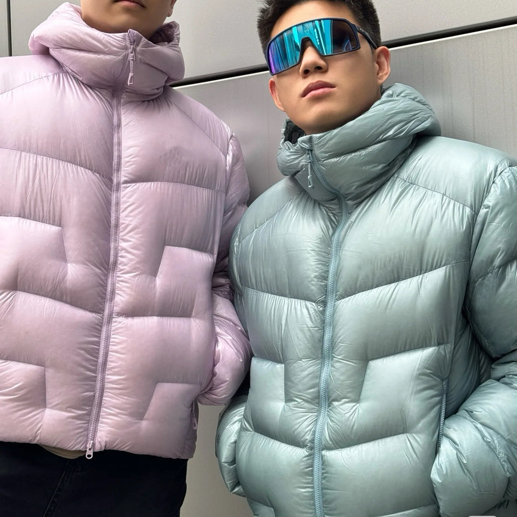 Winter Hooded 1000 Fill Power Water-Repellent Goose Down Lightweight Insulated Outdoor Jacket for Men and Women Unisex Warm  Water-proof with Pocket 1000FP