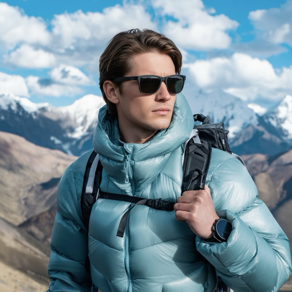 Winter Hooded 1000 Fill Power Water-Repellent Goose Down Lightweight Insulated Outdoor Jacket for Men and Women Unisex Warm  Water-proof with Pocket 1000FP