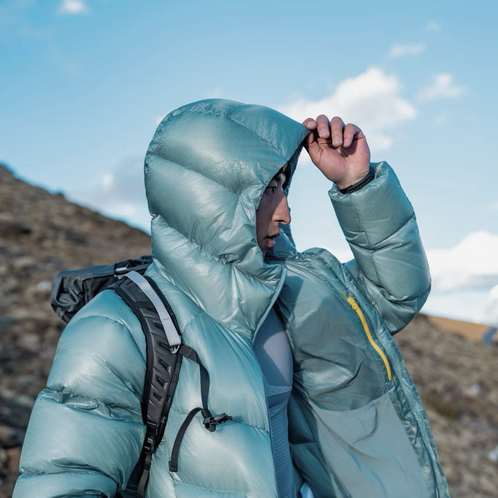 Winter Hooded 1000 Fill Power Water-Repellent Goose Down Lightweight Insulated Outdoor Jacket for Men and Women Unisex Warm  Water-proof with Pocket 1000FP