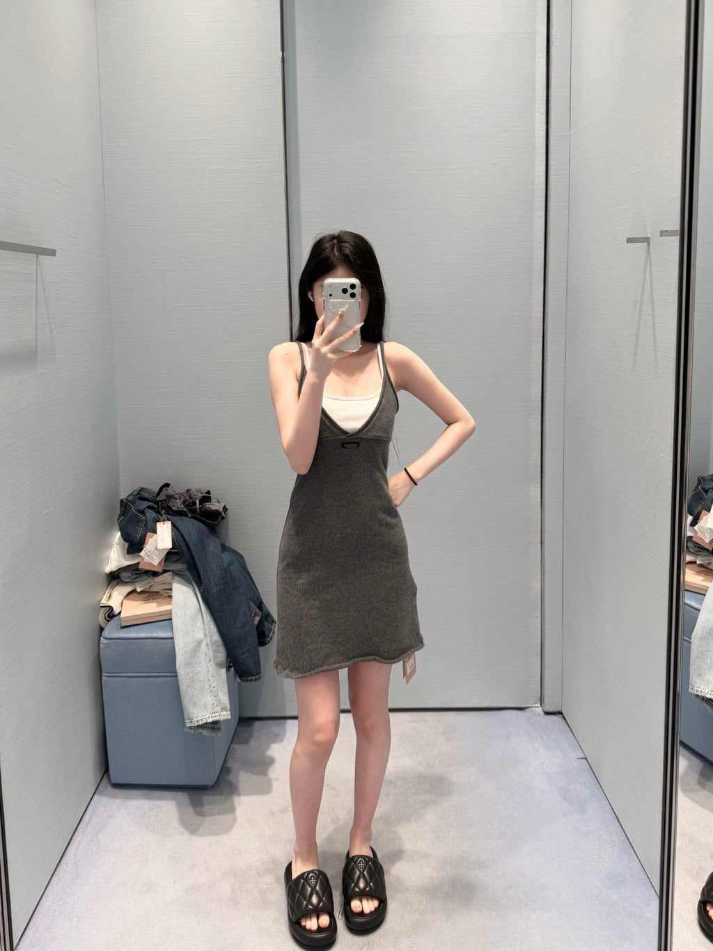 Style French Preppy Knit Collection: Pointelle Knit Cardigan, Polo Tee, Ribbed Tank &amp; Cami Dress - Elegant Summer Capsule Wardrobe - High Elasticity Chic Outfits