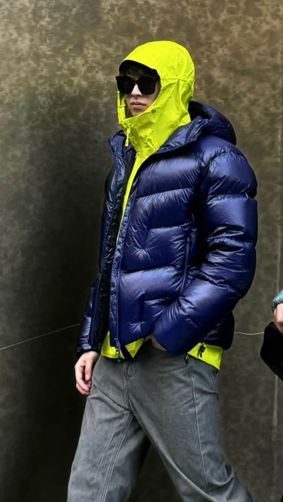 Winter Hooded 1000 Fill Power Water-Repellent Goose Down Lightweight Insulated Outdoor Jacket for Men and Women Unisex Warm  Water-proof with Pocket 1000FP