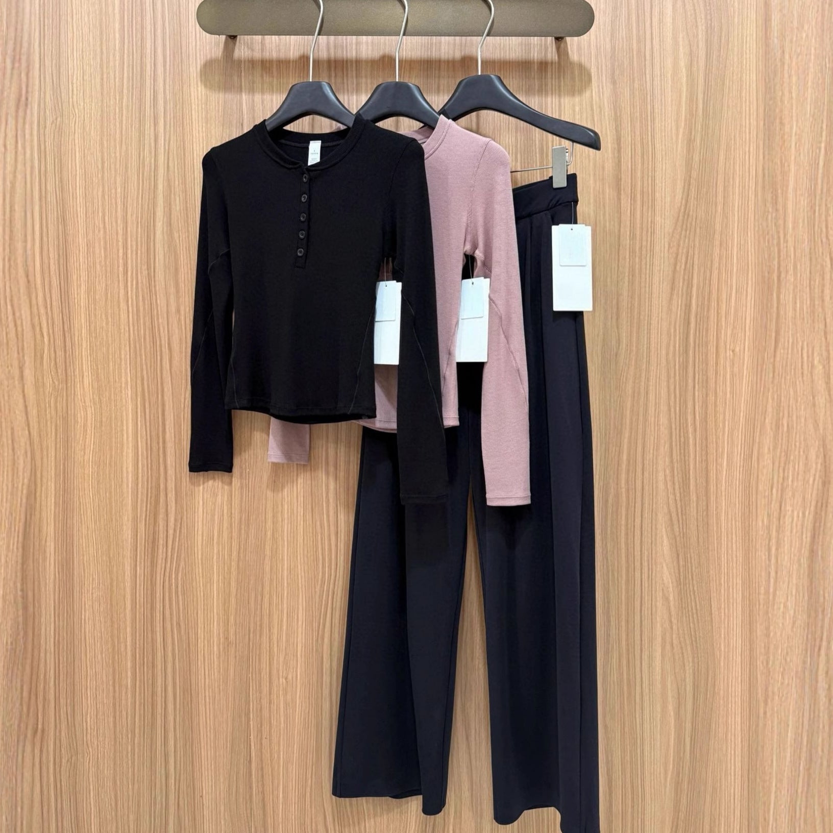 Daydrift Stretch Casual Trousers Draped Four-Way Stretch Elastic High Waist Lazy Loose Wide-Leg Pants for Women
