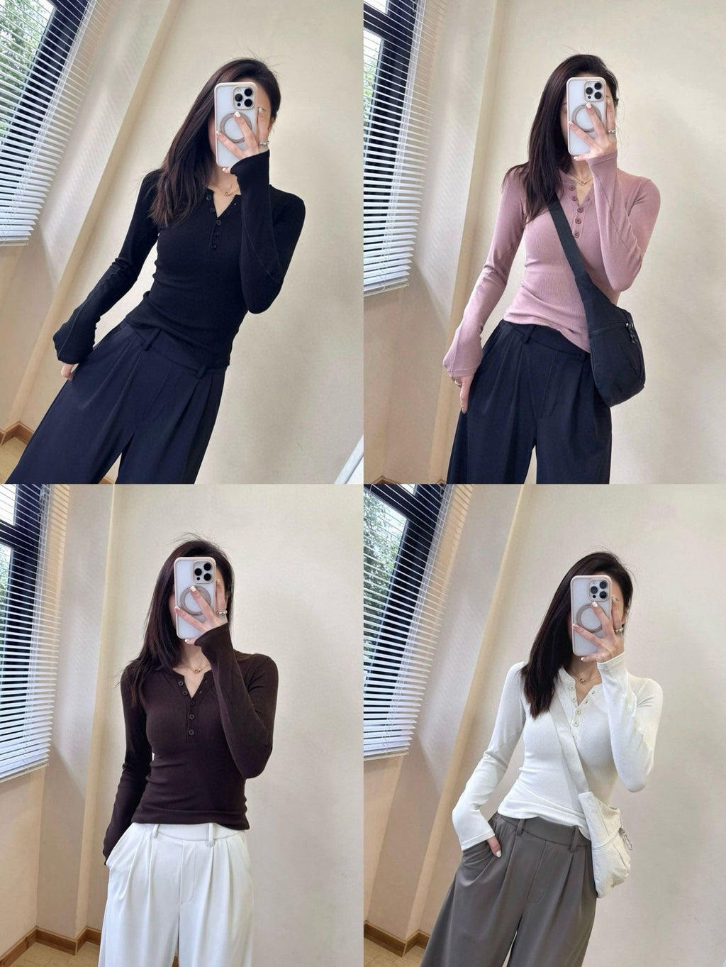 Hold Tight Modal Henley Shirt Slim Fit Yoga Fitness Sports Base Layer T Women's T-shirt