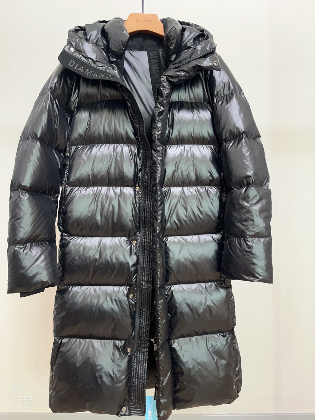 Winter Long Duck Down Jacket With 7 horizontal baffles Hooded Warm Puffy Unisex Black White Grey Easy Clean 850FP model 2360