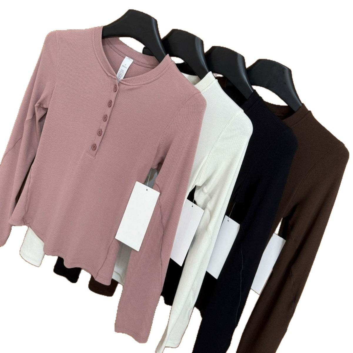 Hold Tight Modal Henley Shirt Slim Fit Yoga Fitness Sports Base Layer T Women's T-shirt