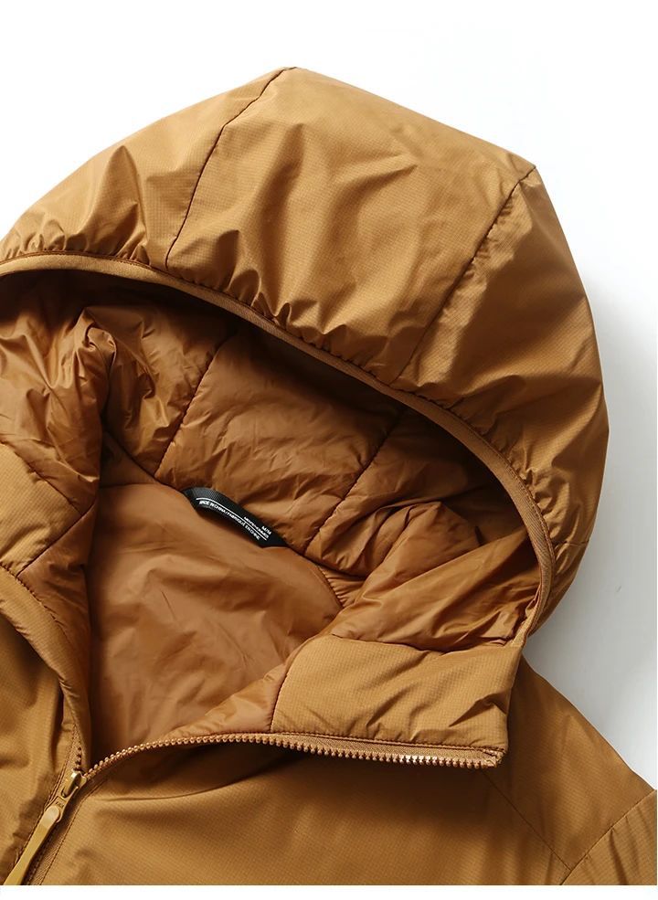 Winter Men's Lightweight Cotton Jacket Water-Resistant Hooded Design Windproof Warm Cotton Coat Fashion Trendy Men's Outerwear Lightweight Thermal  Cotton-Padded
