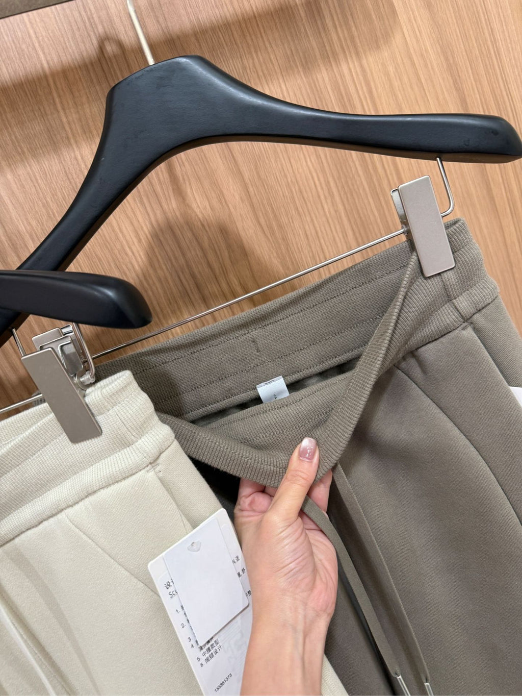 Scb Fleece-Lined High-Waisted Drawstring Wide-Leg Pants Warm Casual Versatile Slimming Autumn Winter Floor-Length Sweatpants 1266