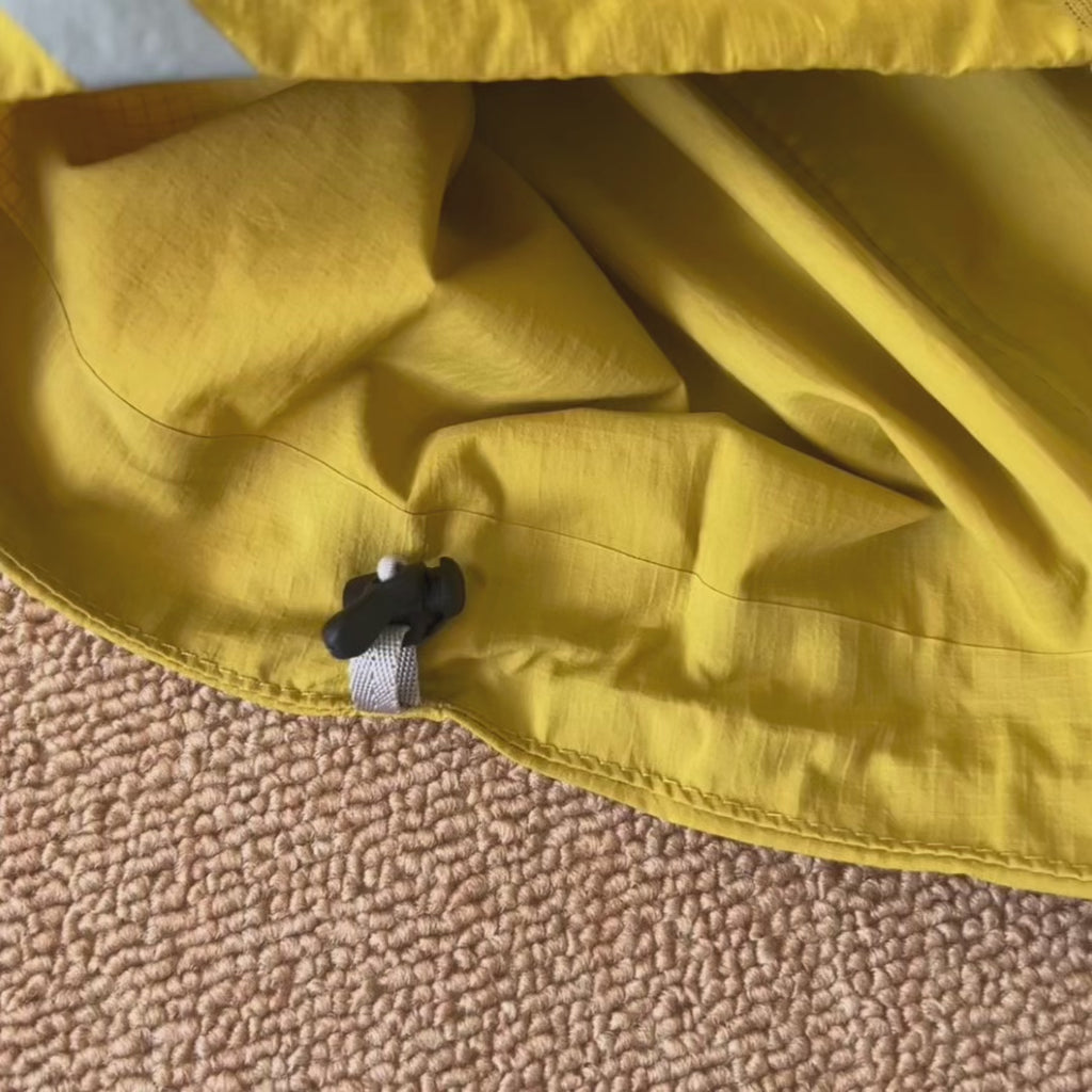 Unisex Lightweight Waterproof Reflective Yellow Outdoor Jacket Quick-Drying