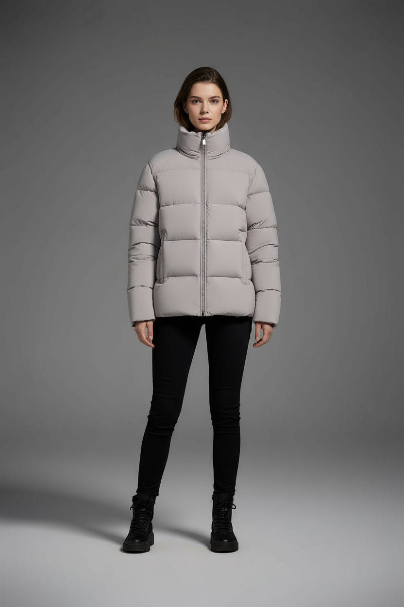 White Duck Down Hooded Jacket Puffy Fluffy Woman Cloud-like Soft Warm Unisex Man Pocket Hood Black 850FP Model2306